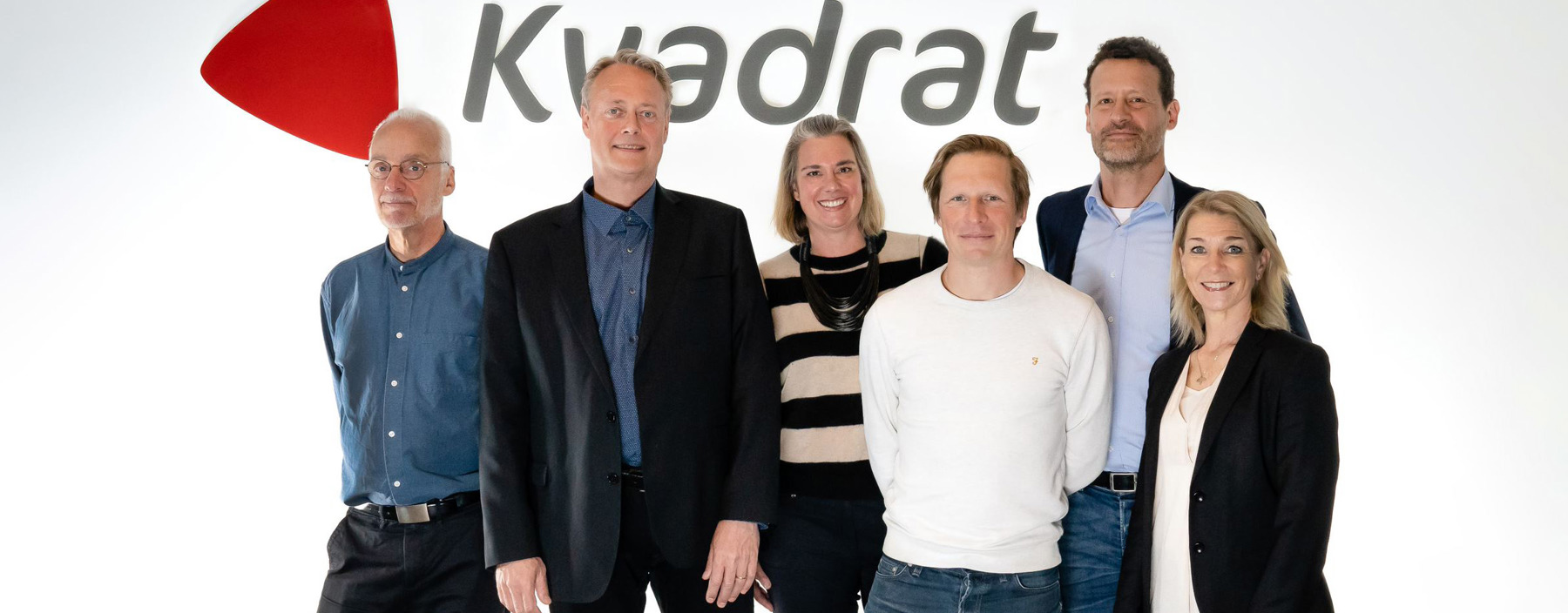 Kvadrats styrelse, fr v: Thomas Kjelldorff, Fredrik Wessberg, Pia Nilsson, Niklas Roupé, Martin Asztely och Catrin Wirfalk., 